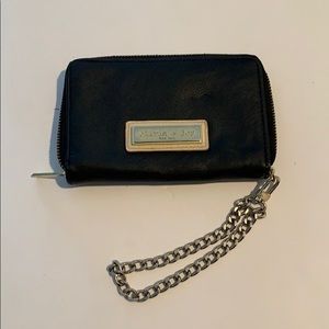 Small black zipper clutch